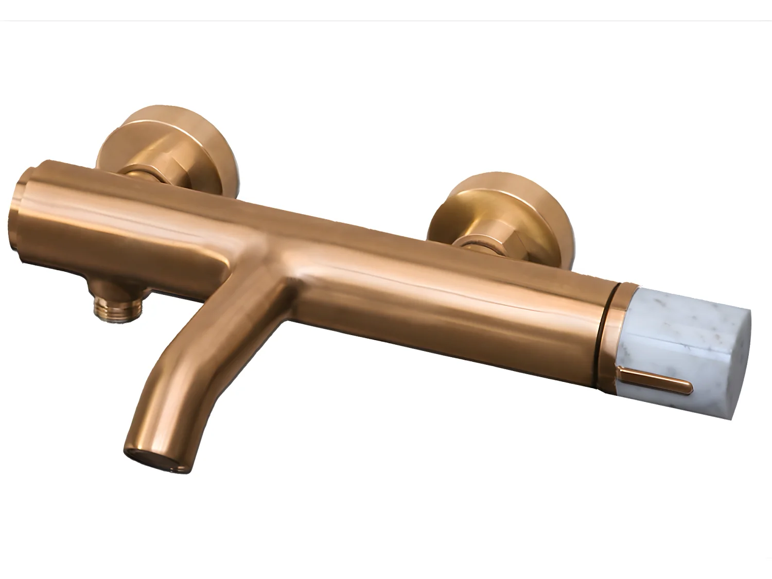 Manopola mitigeur bain-douche mécanique cuivre brossé marbre - Essebagno