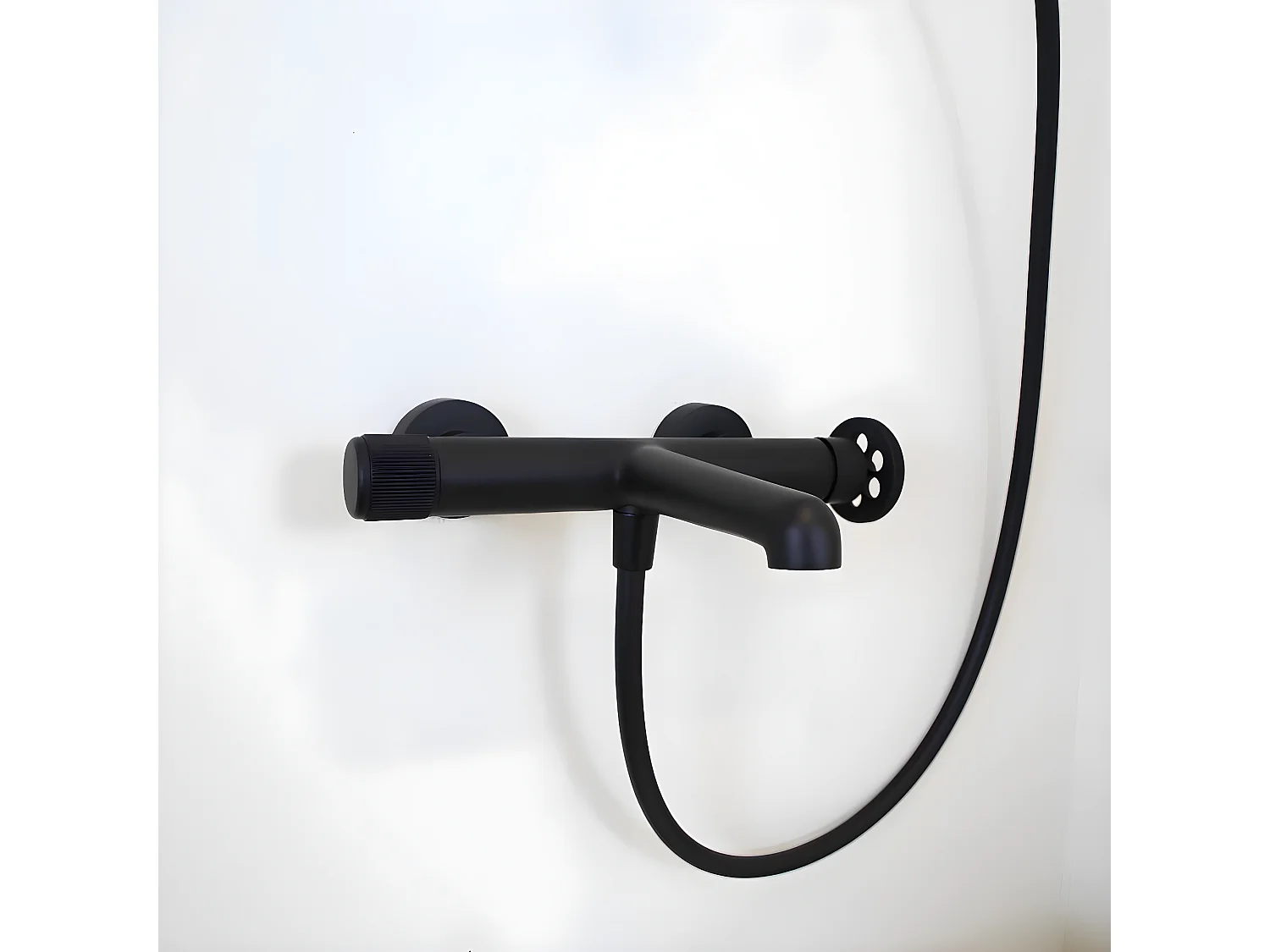 Indus Wannenbatterie schwarz Essebagno