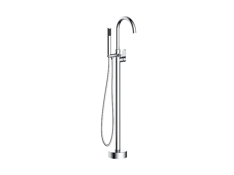 Charme Mechanische Chrom-Bodenstütze für freistehende Badewanne Essebagno