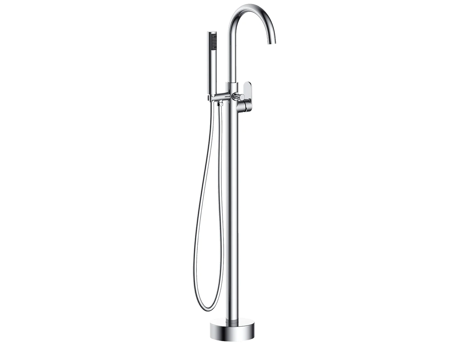Charme Mechanische Chrom-Bodenstütze für freistehende Badewanne Essebagno