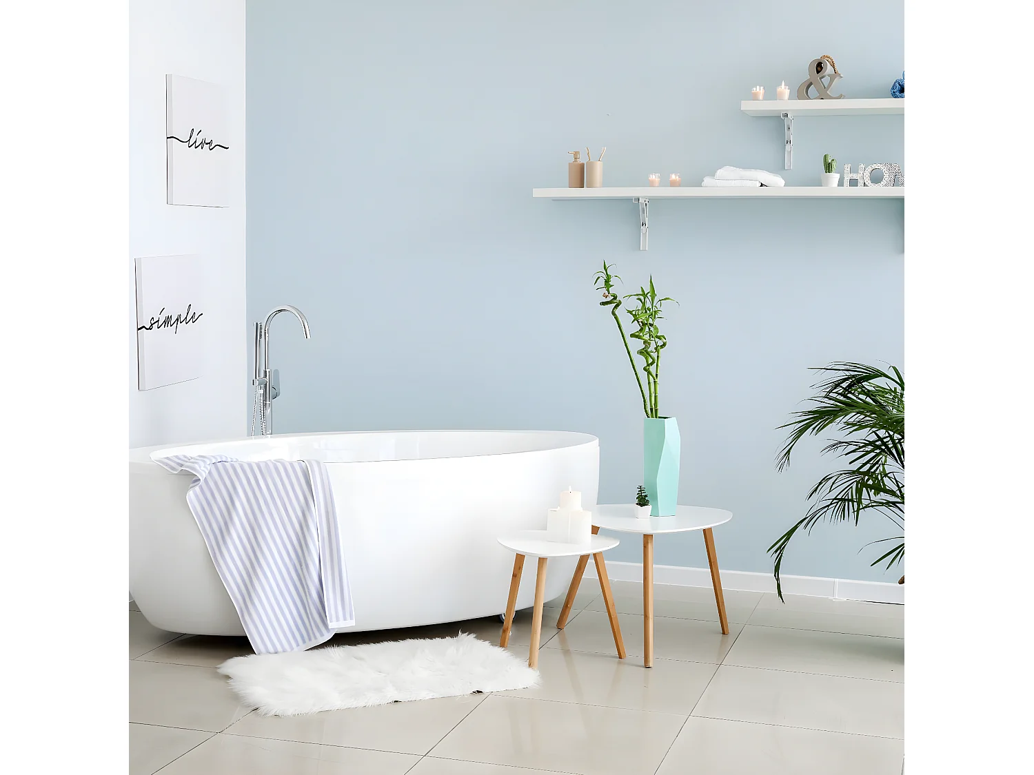 Charme Mechanische Chrom-Bodenstütze für freistehende Badewanne Essebagno