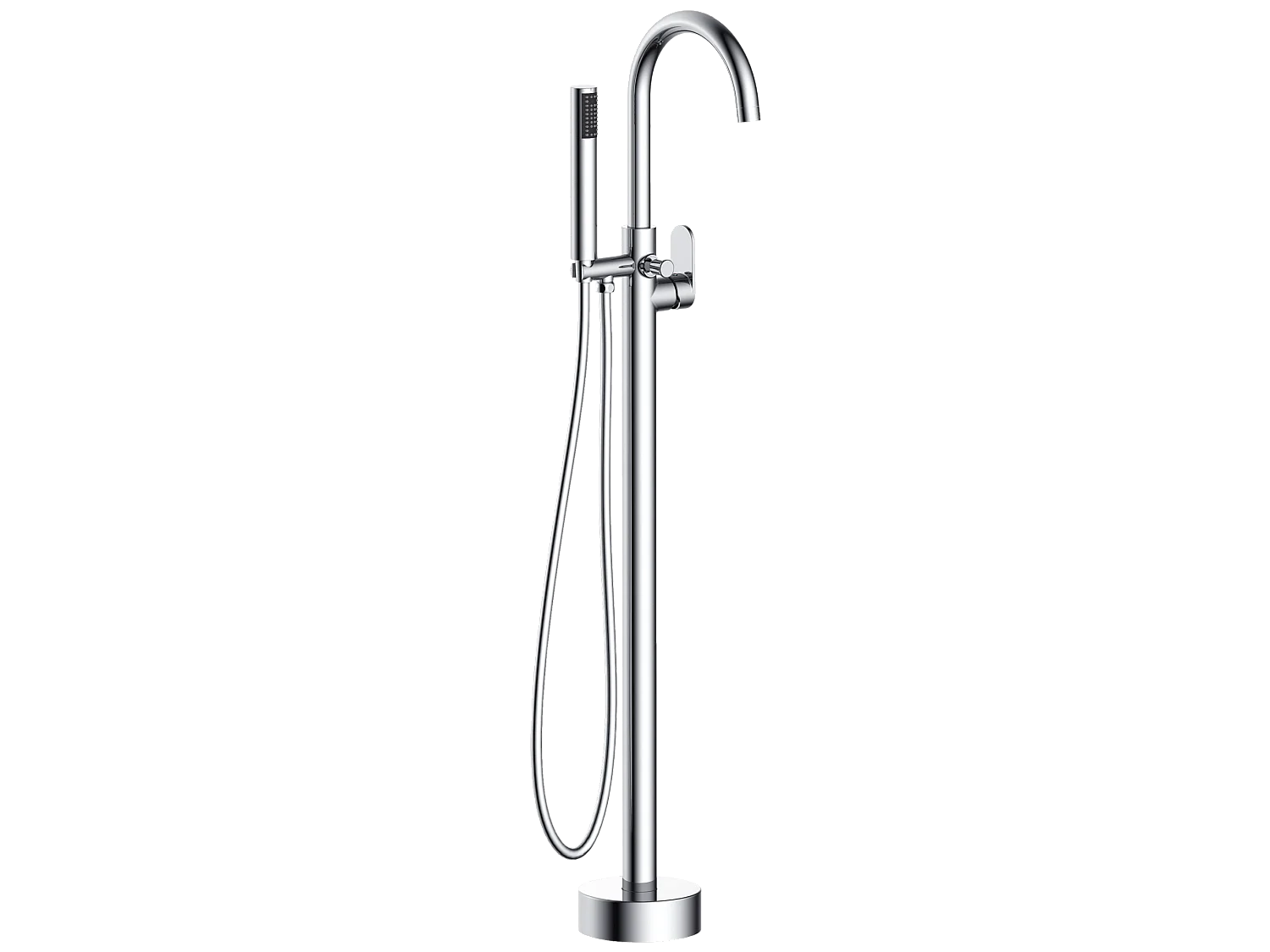 Charme Mechanische Chrom-Bodenstütze für freistehende Badewanne Essebagno