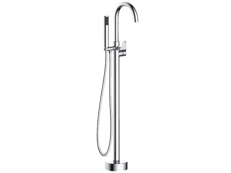 Charme Mechanische Chrom-Bodenstütze für freistehende Badewanne Essebagno