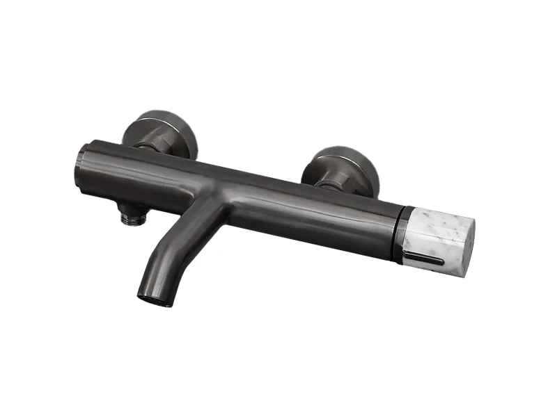 Manopola mitigeur bain-douche mécanique gris gun métal marbre - Essebagno