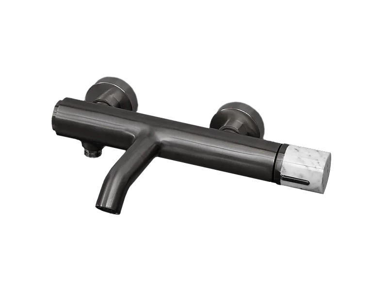 Manopola mezclador bañera-ducha mecánico mármol gris metalizado Essebagno