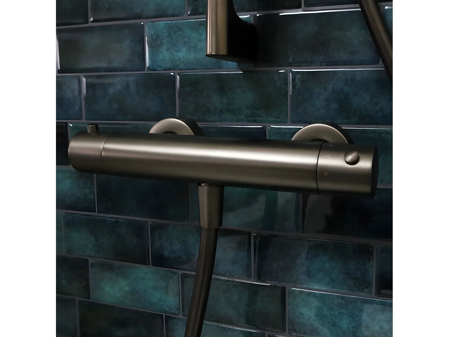 Luisa mitigeur douche thermostatique gris gun métal - Essebagno