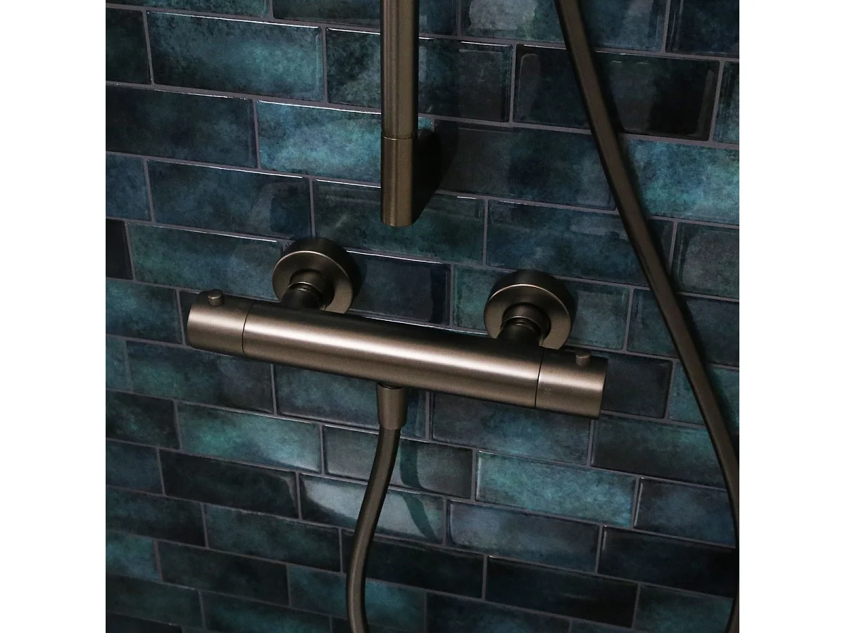 Luisa Thermostat-Duschmischer in Metallic-Grau Essebagno