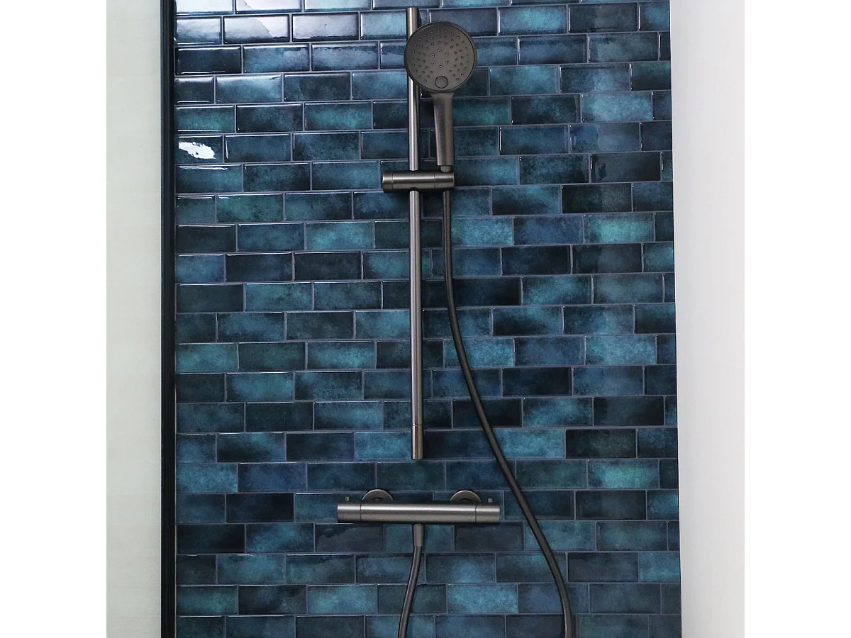 Luisa thermostatische douchekraan metallic grijs - Essebagno