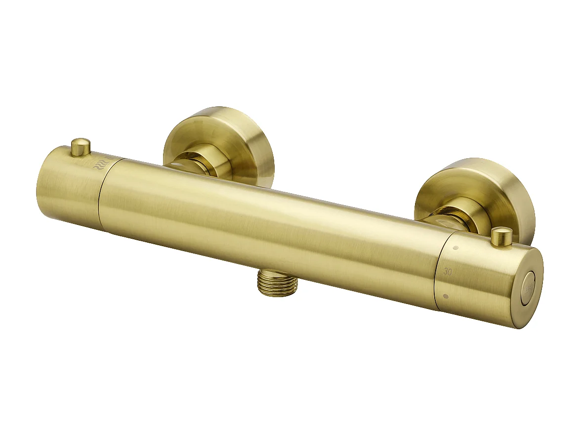 Luisa thermostatische douchekraan geborsteld goud - Essebagno