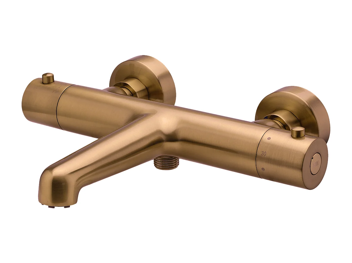 Luisa Thermostat-Wannen- und Brausemischer gebürstetem Kupfer Essebagno