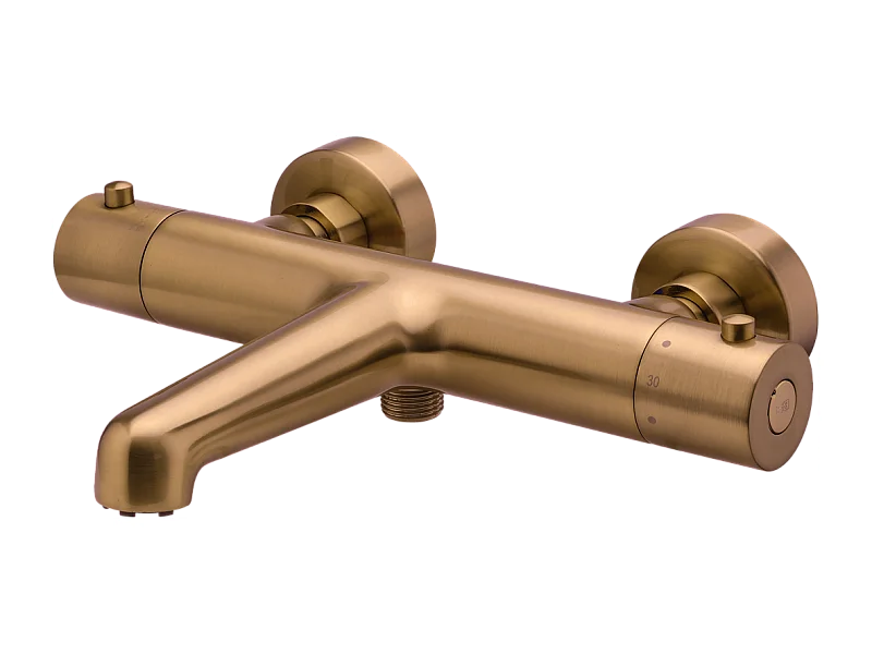 Luisa Thermostat-Wannen- und Brausemischer gebürstetem Kupfer Essebagno