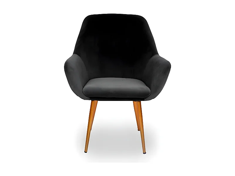 Fauteuil Scandinave Baoba Velours - Couleurs - Velours Noir
