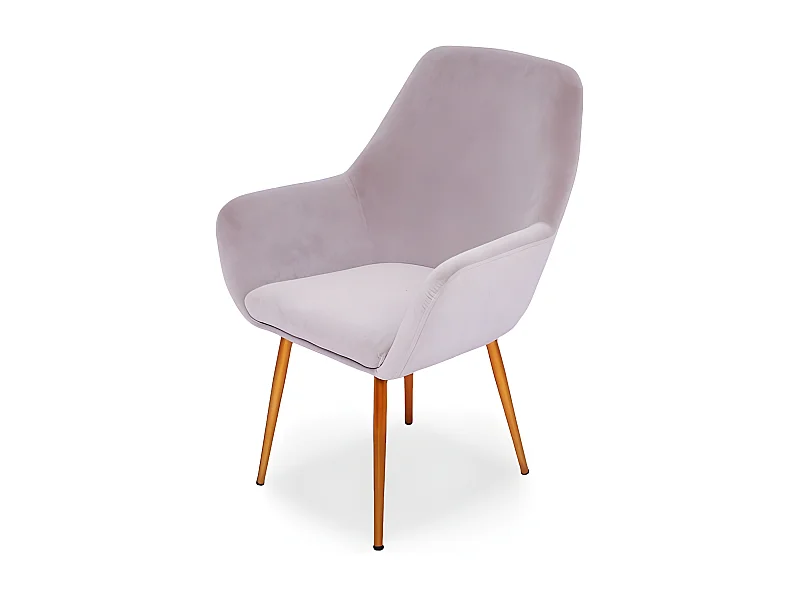 Fauteuil Scandinave Baoba Velours - Couleurs - Velours Taupe