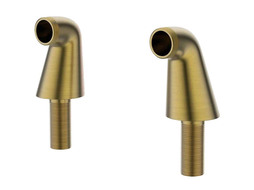 Columnas de conexión del baño en oro cepillado Essebagno