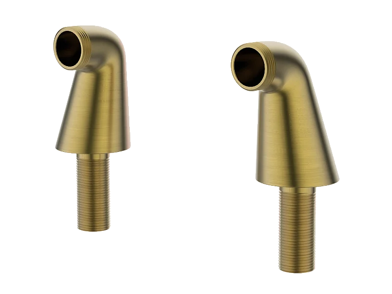 Standfuß für Wannenrandarmatur in gebürstetem Gold Essebagno