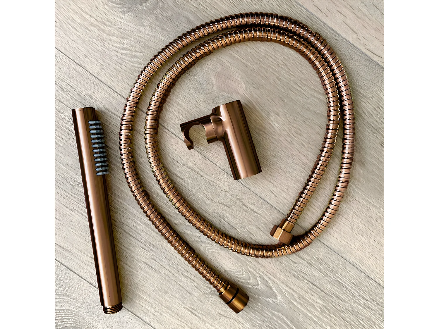 Luisa combiné support de douche cuivre brossé 3 pièces - Essebagno