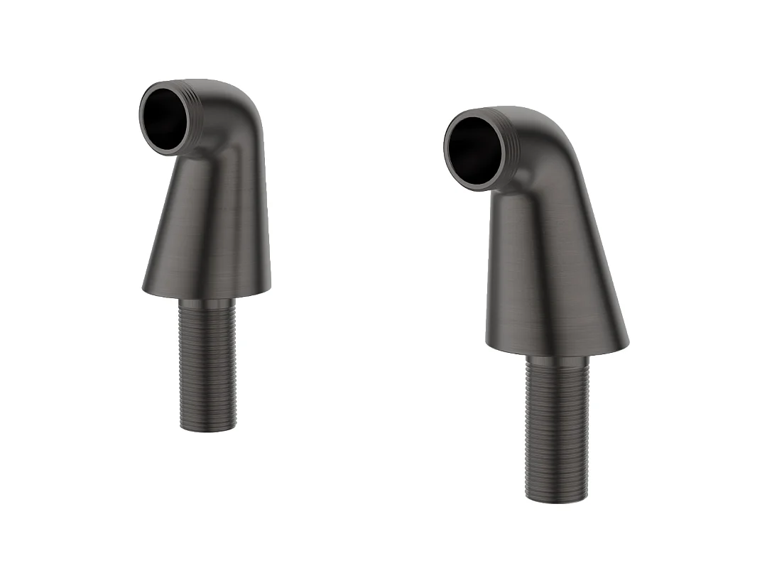 Colonnettes raccord bain-douche gris gun métal - Essebagno