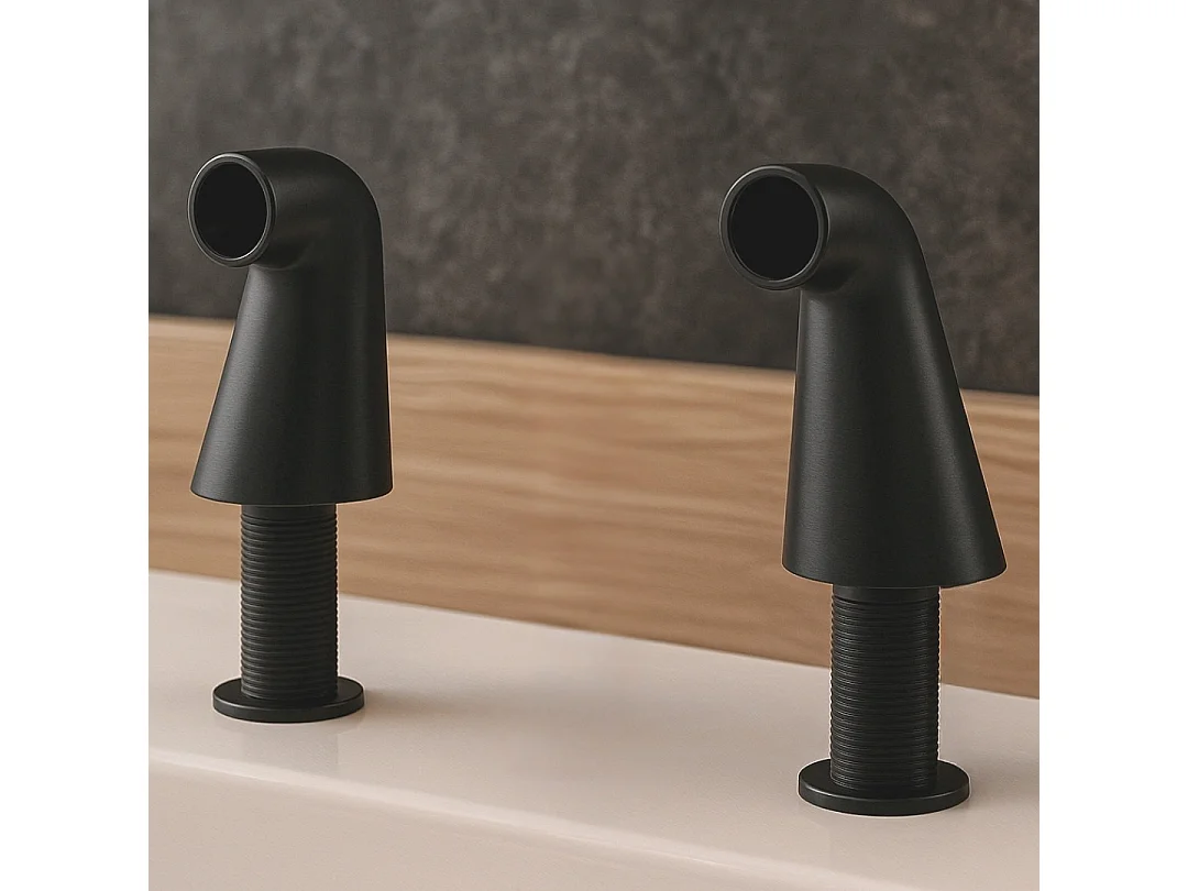 Colonnettes raccord bain-douche gris gun métal - Essebagno