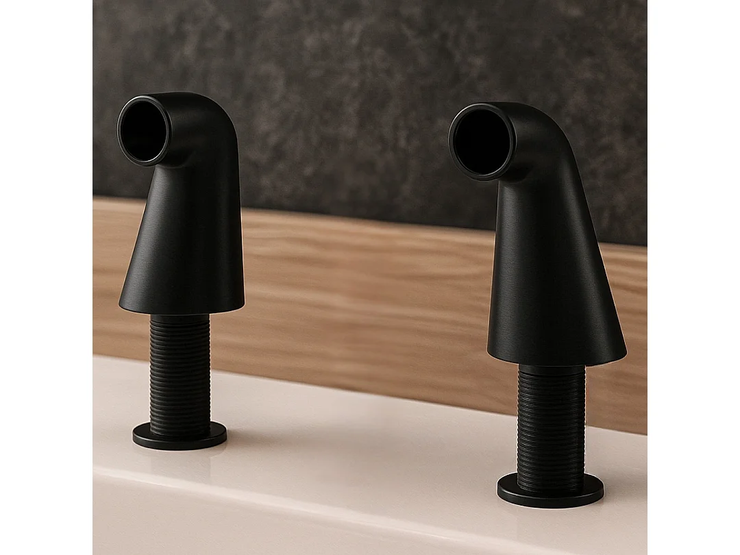 Columnas de conexión del baño negro Essebagno