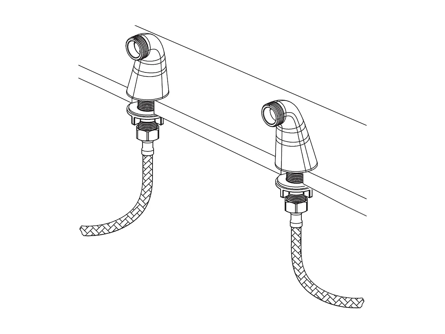 Columnas de conexión del baño negro Essebagno
