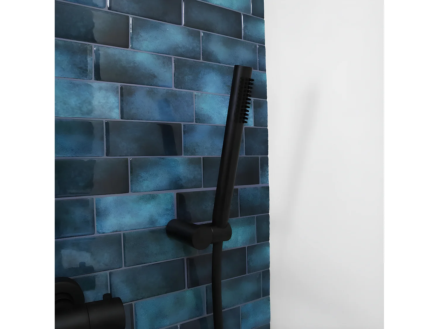 Luisa Kombi-Duschhalter schwarz 3-teilig Essebagno