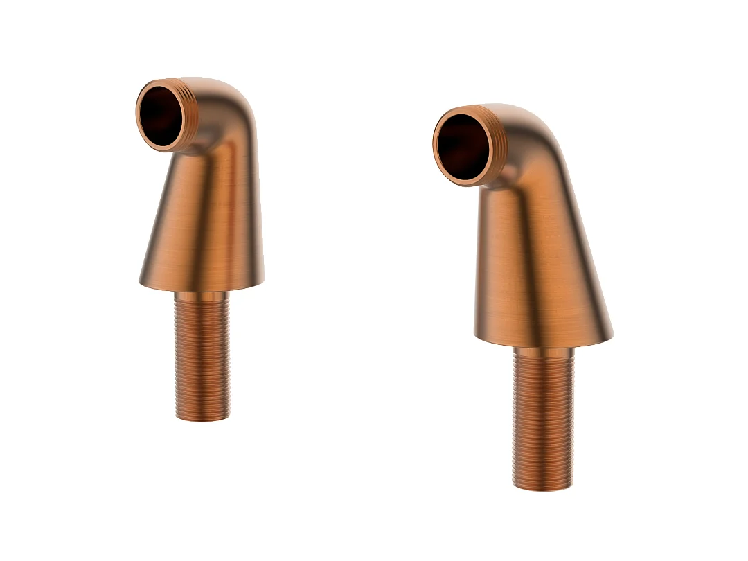 Colonnettes raccord bain-douche cuivre brossé - Essebagno