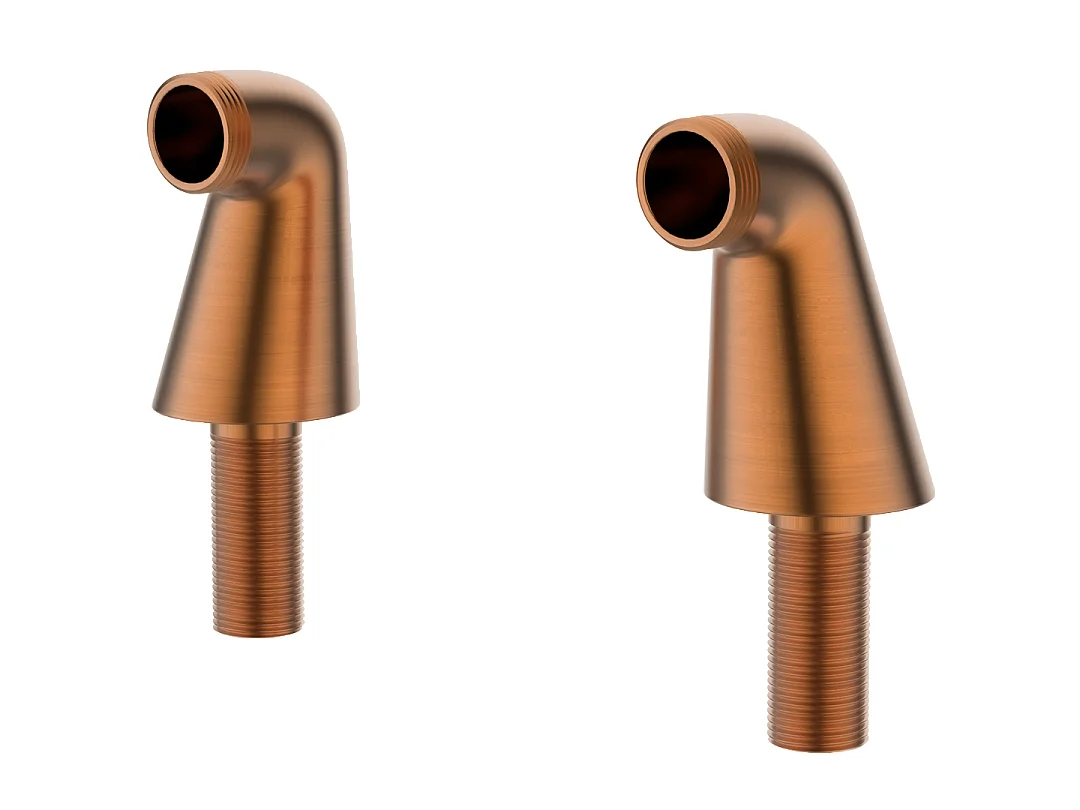 Colonnettes raccord bain-douche cuivre brossé - Essebagno