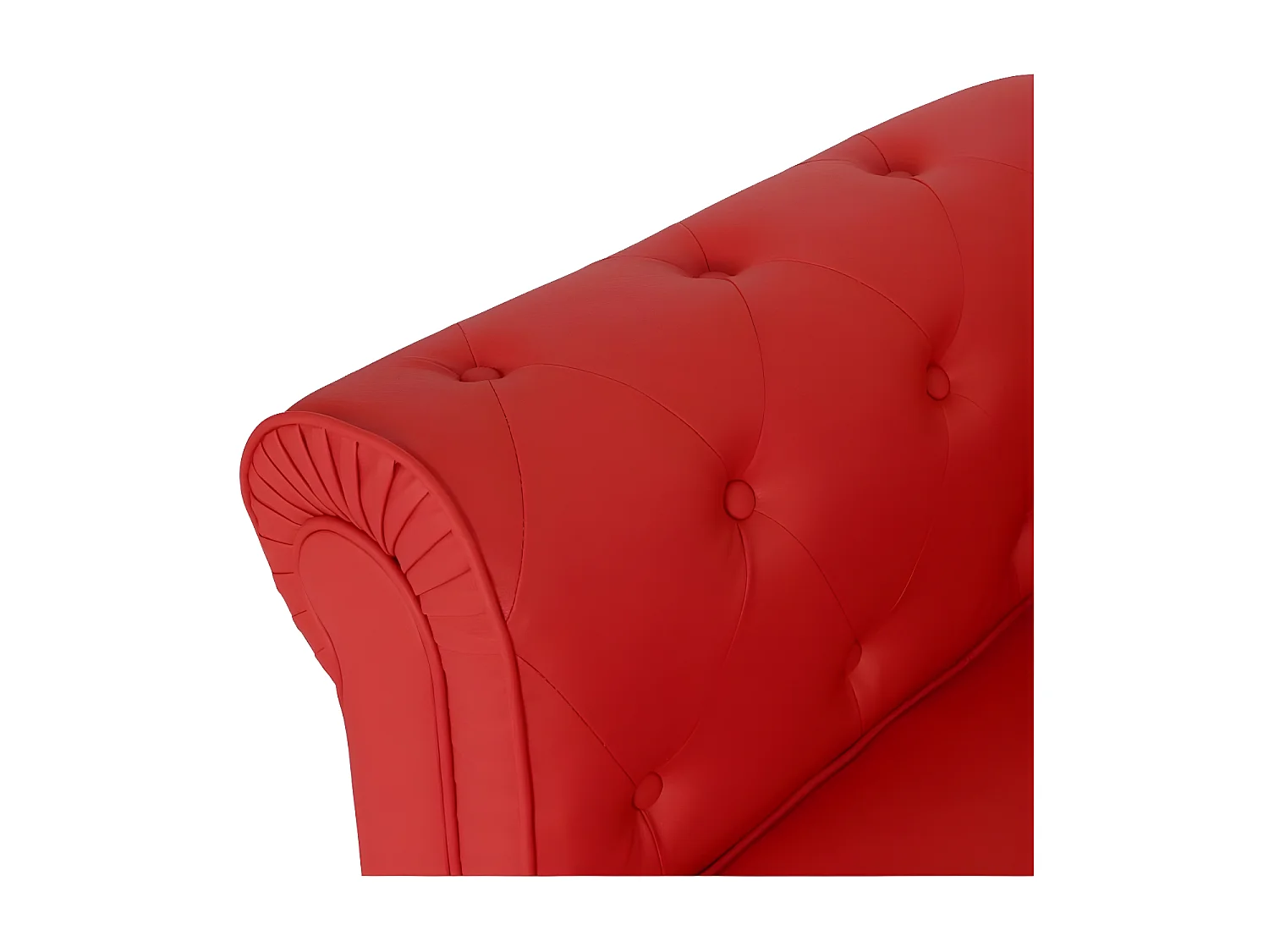 Canapé Chesterfield 3 Places - Couleurs - Pu Rouge, Types De Canapé - 3 Places Chesterfield