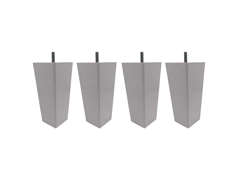 4 pieds fuseau tronqué bois blanc 15 cm