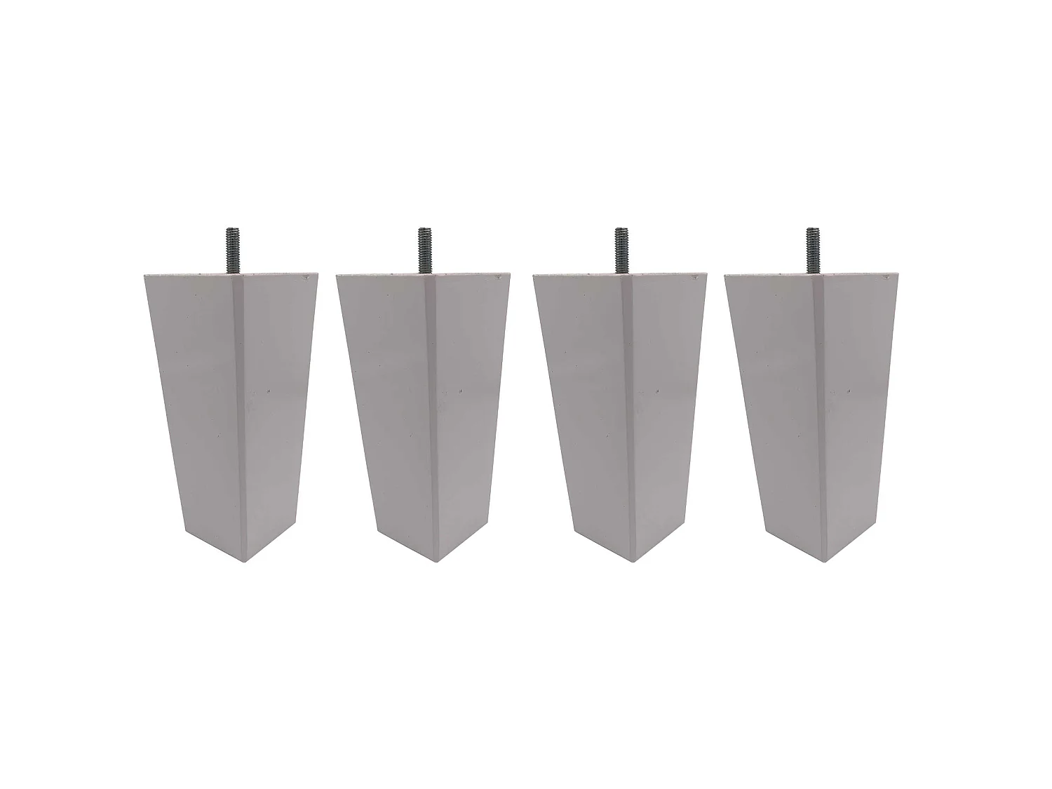 4 pieds fuseau tronqué bois blanc 15 cm