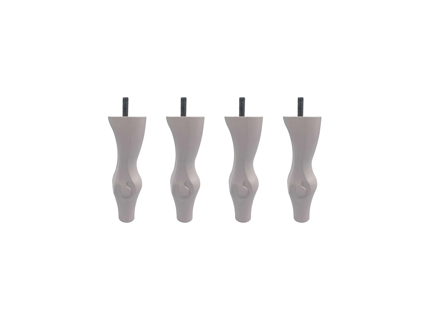 4 pieds Louis XV bois blanc 15 cm