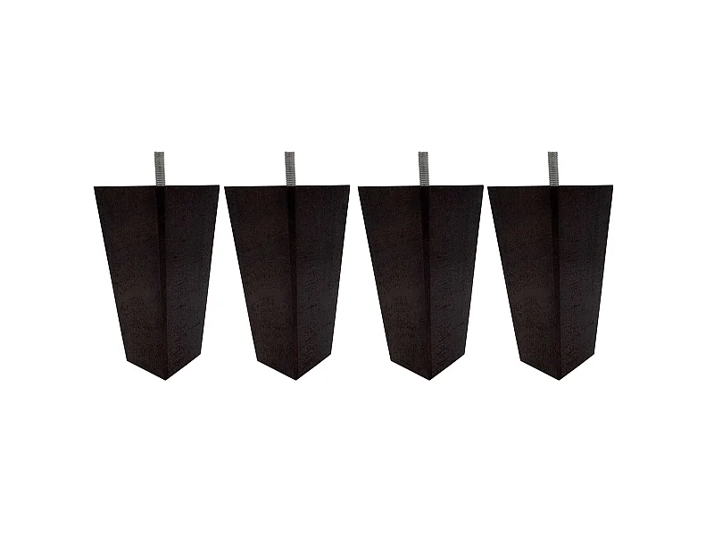 4 pieds fuseau tronqué bois wengué 15 cm