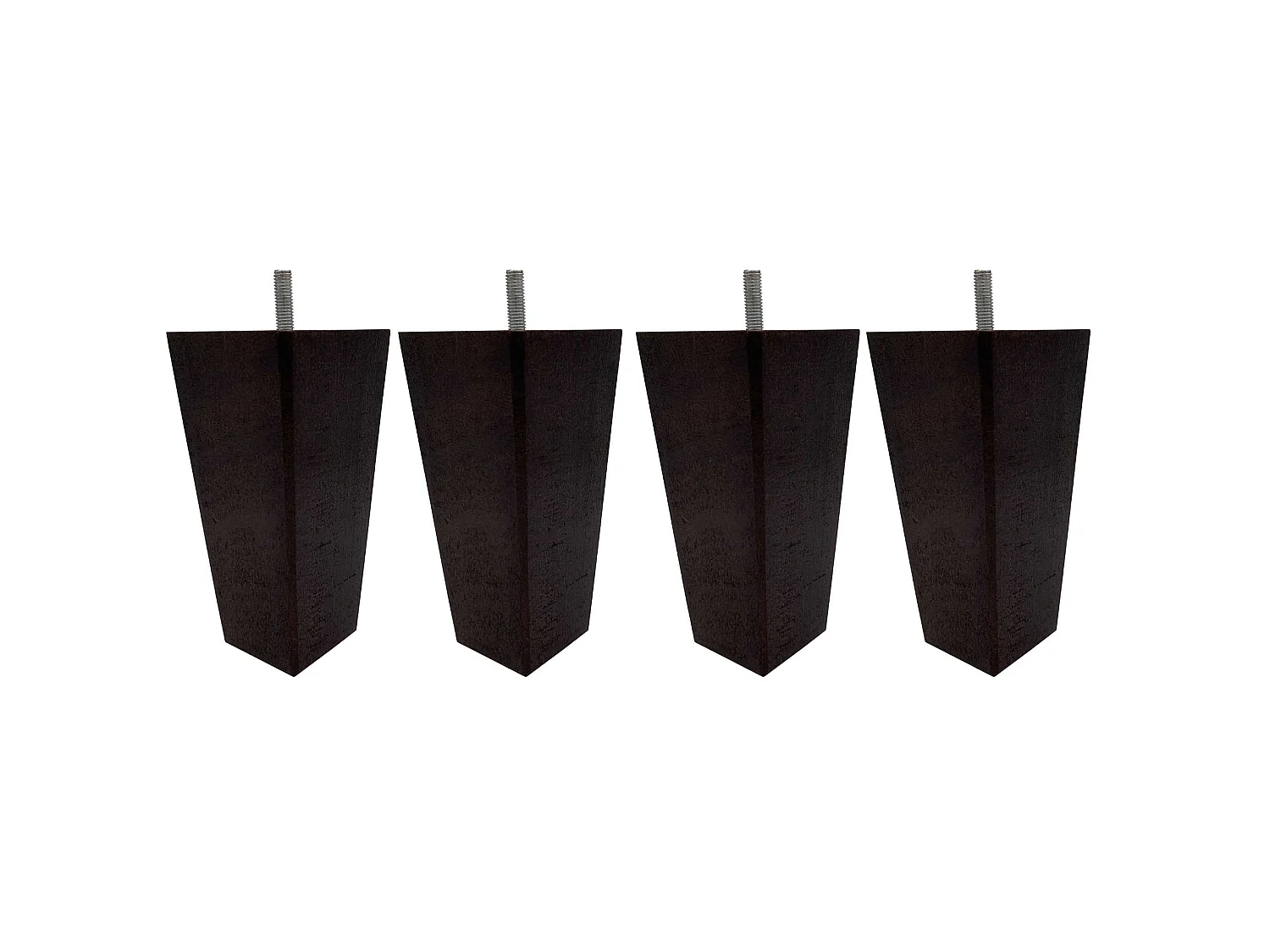 4 pieds fuseau tronqué bois wengué 15 cm