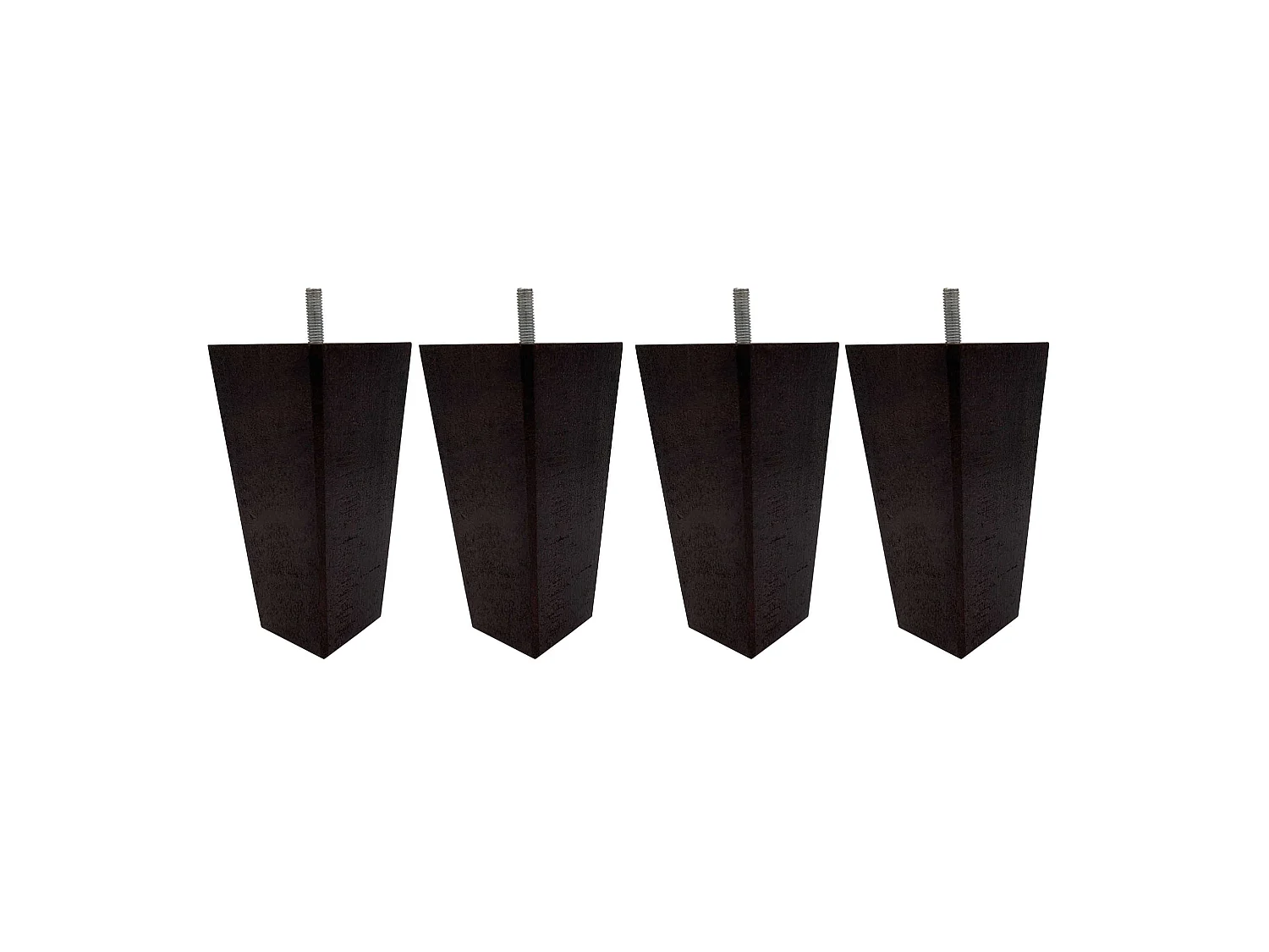 4 pieds fuseau tronqué bois wengué 15 cm
