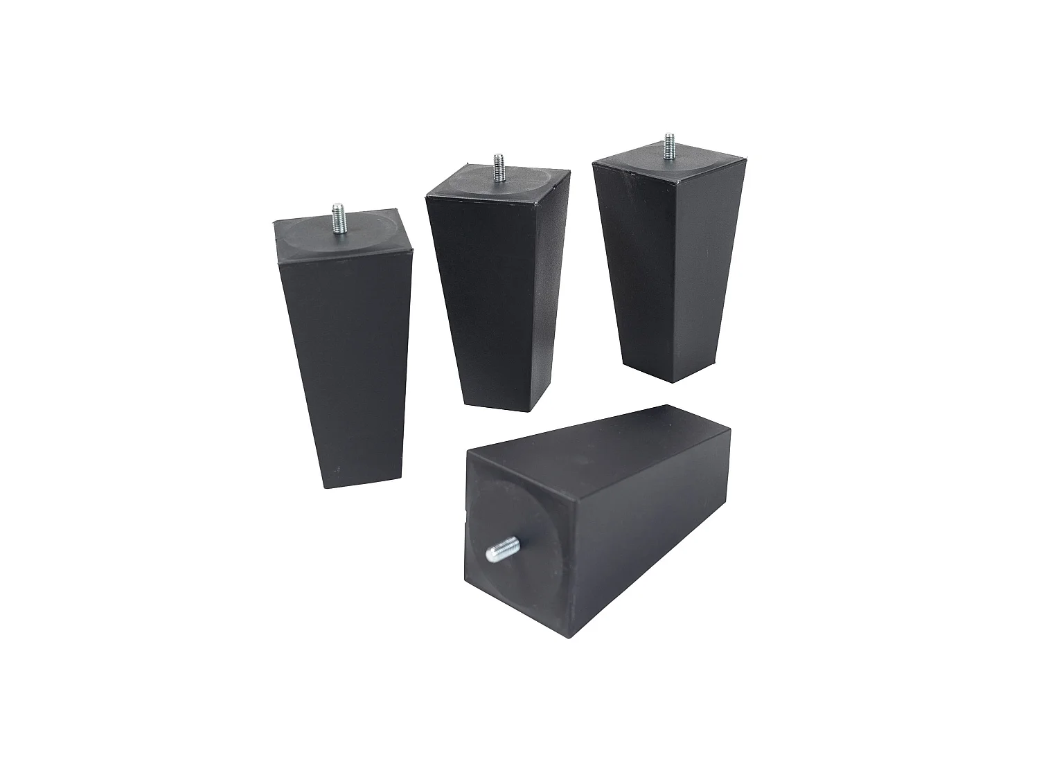 4 pieds fuseau tronqué anthracite 15 cm