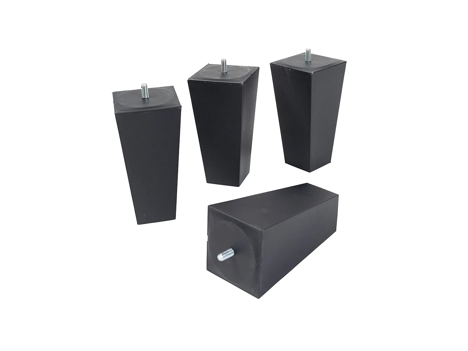 4 pieds fuseau tronqué anthracite 15 cm