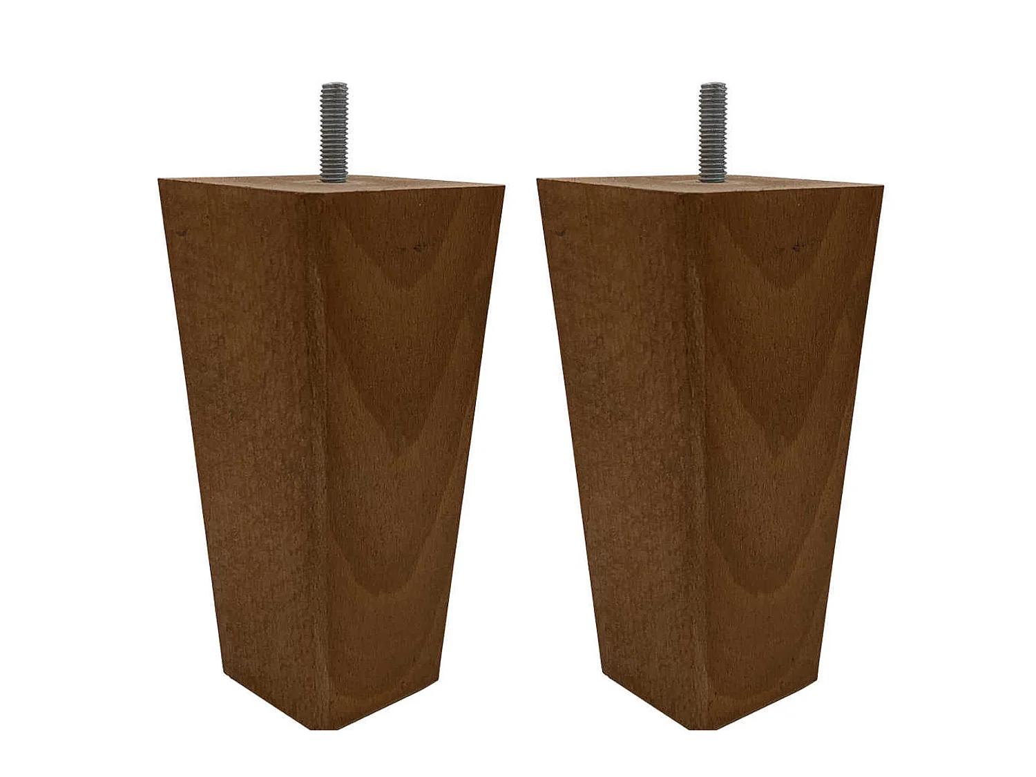 4 pieds fuseau tronqué bois merisier 15 cm