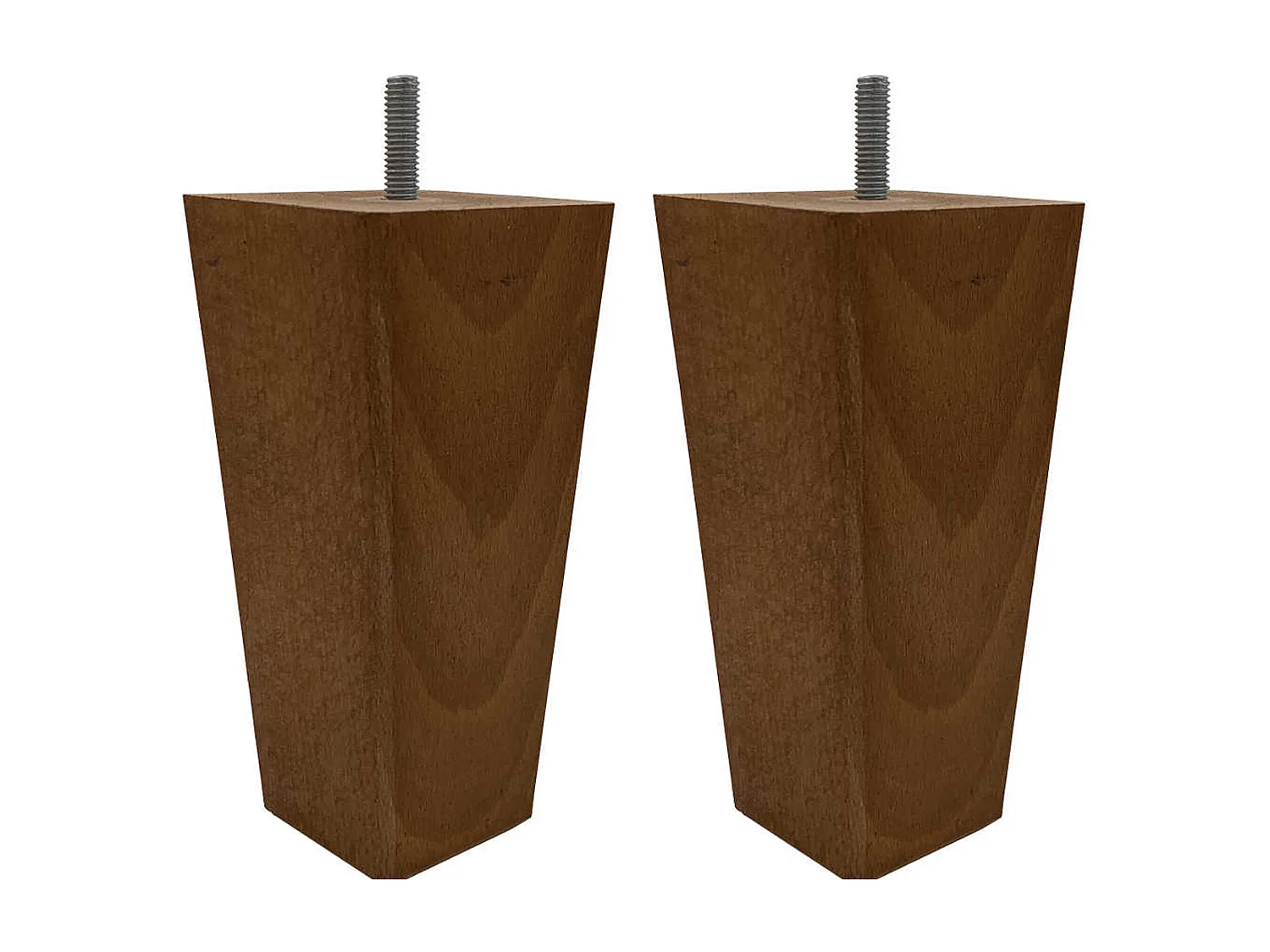 4 pieds fuseau tronqué bois merisier 15 cm