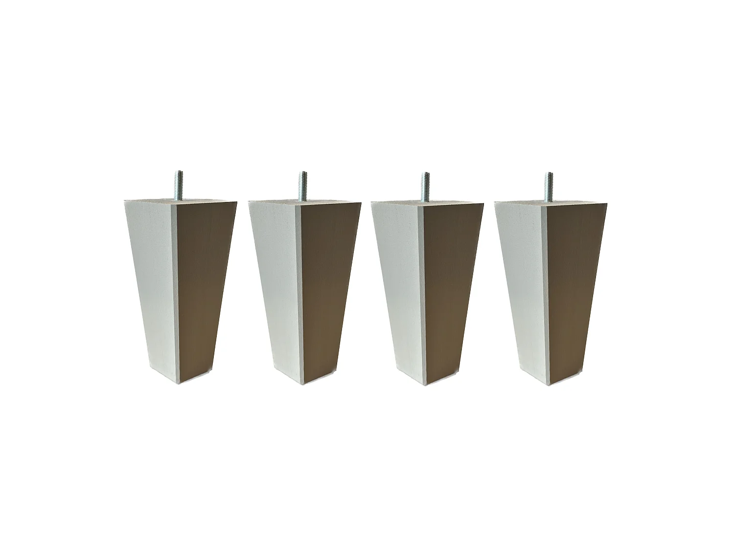 4 pieds fuseau tronqué gris clair 15 cm