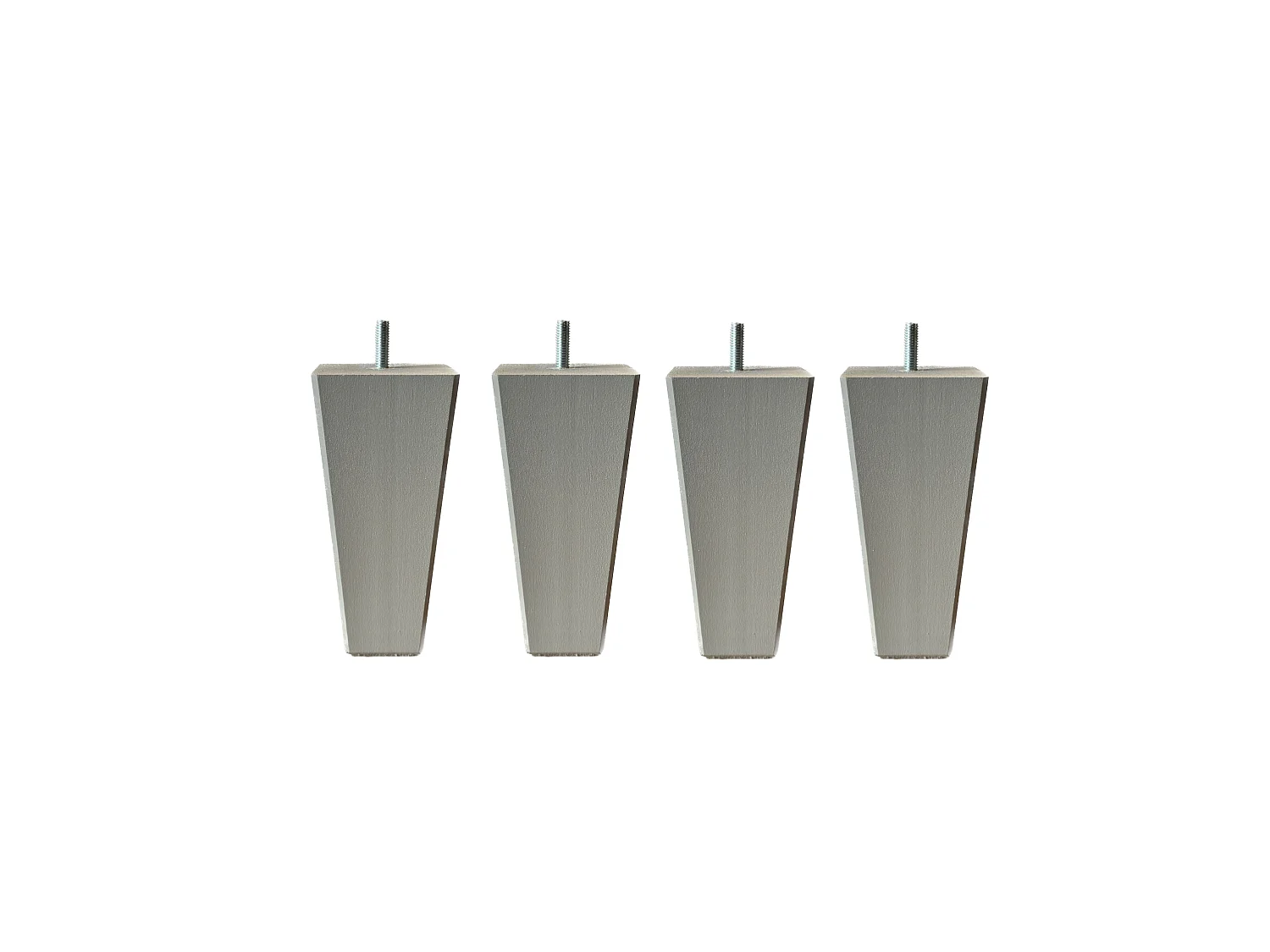 4 pieds fuseau tronqué gris clair 15 cm