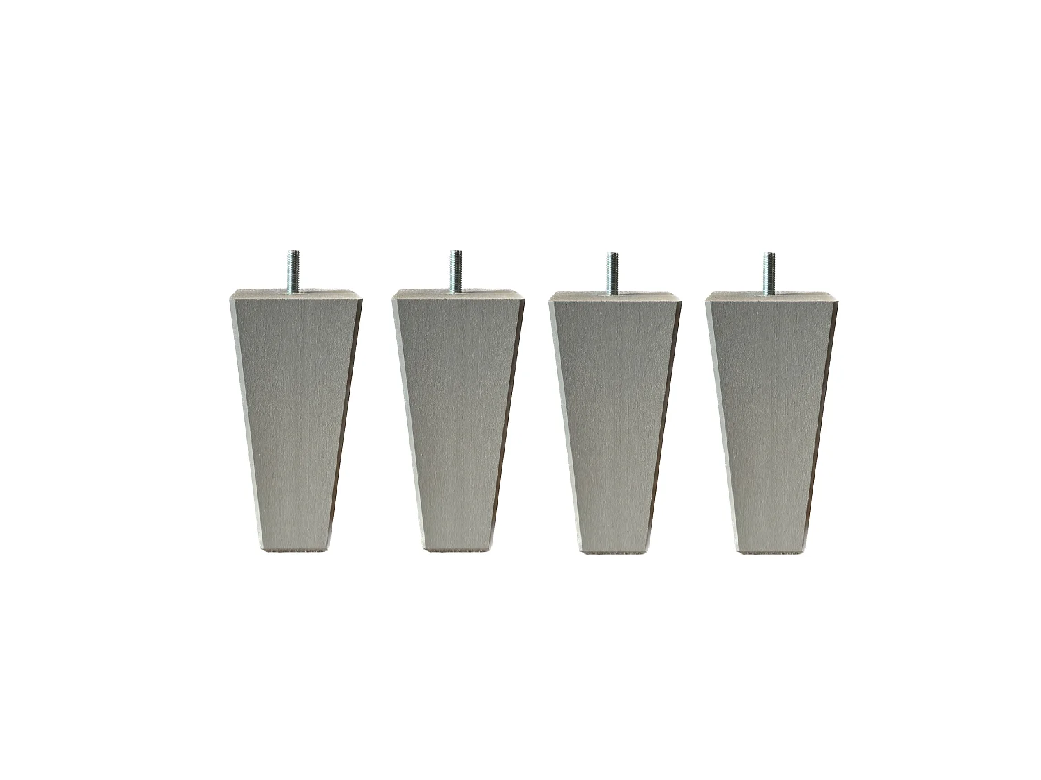 4 pieds fuseau tronqué gris clair 15 cm