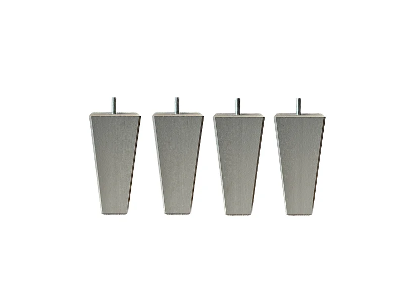 4 pieds fuseau tronqué gris clair 15 cm