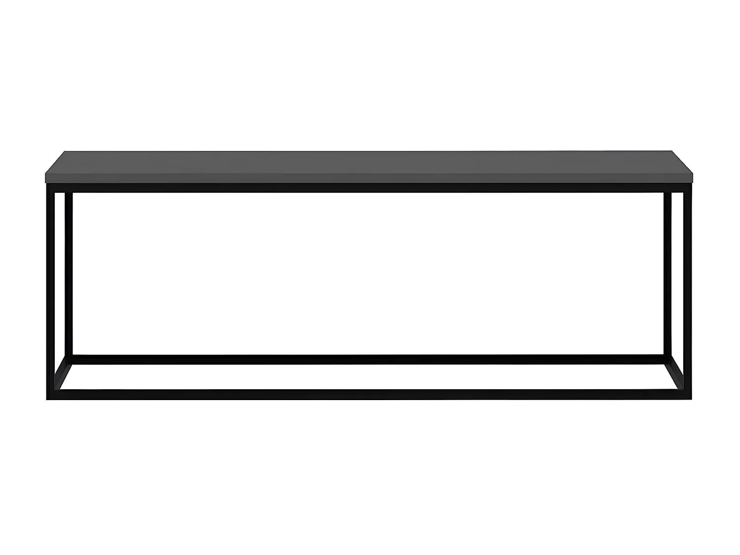 Mesa de café Kailua 1112, Negro|Antracita, 42x60x120cm, Aglomerado laminado, Angular