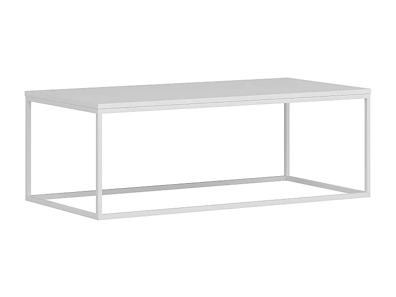 Table basse Sancho 120x60cm Métal et Bois Blanc