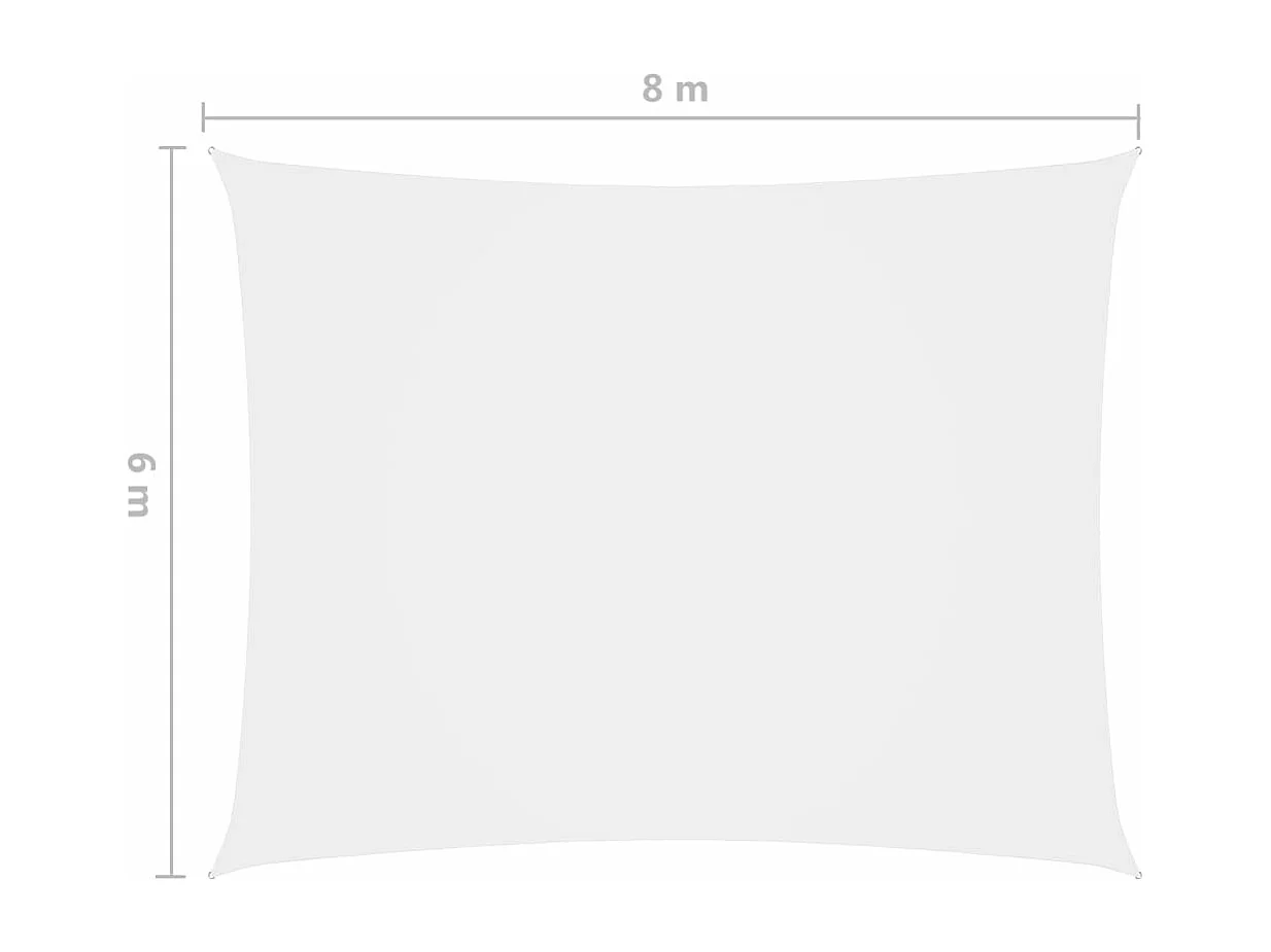 Voile toile d'ombrage parasol tissu blanche 800 x 600 x 600 cm 02_0009743