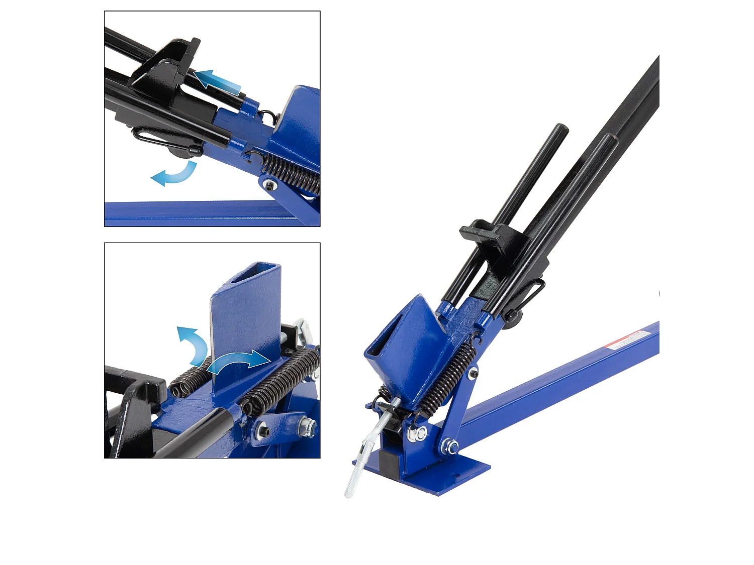 Fendeuse de bûches de bois à pied fendeuse de blocs 1,2 T manuel avec pédale