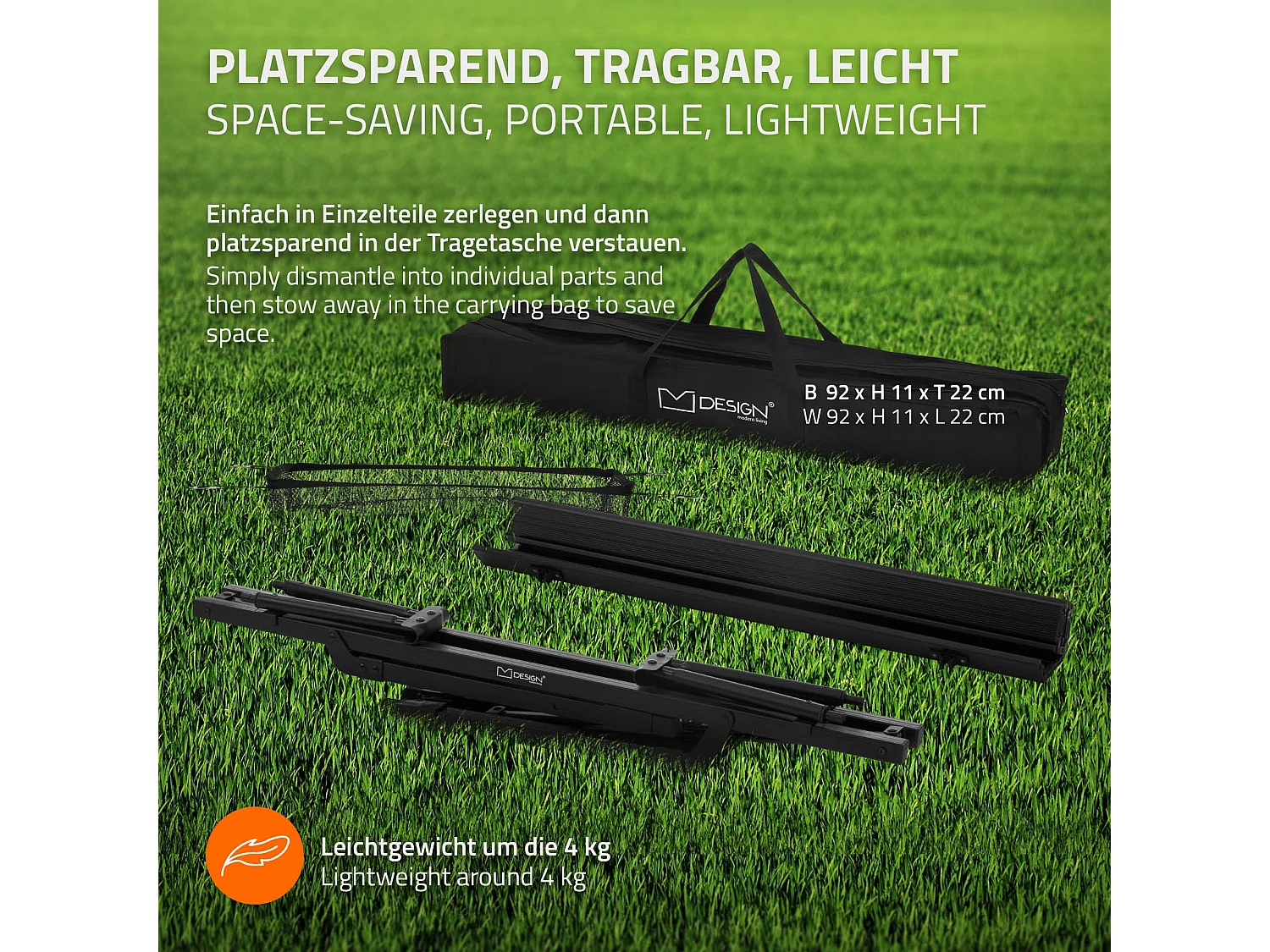 Table de camping pliante aluminium noir plateau enroulable avec sac de transport