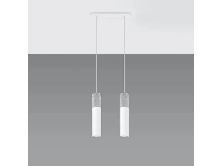 Twin Hanging Pendelleuchte Grau, Weiß GU10 Sospensione Twin Grigio Chiaro, Bianco GU10