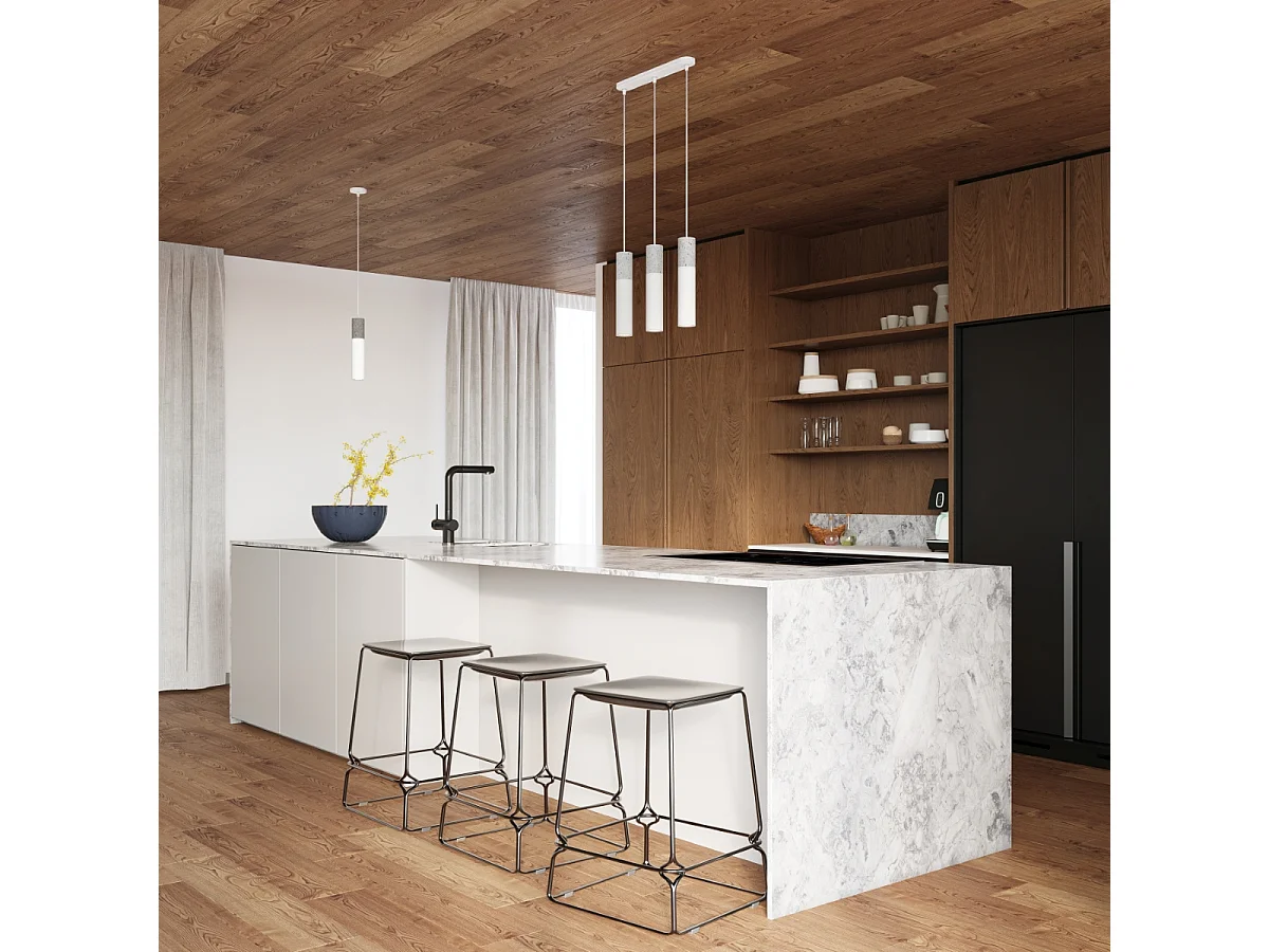 Sollux BORGIO Suspension Twin Gris Clair, Blanc GU10