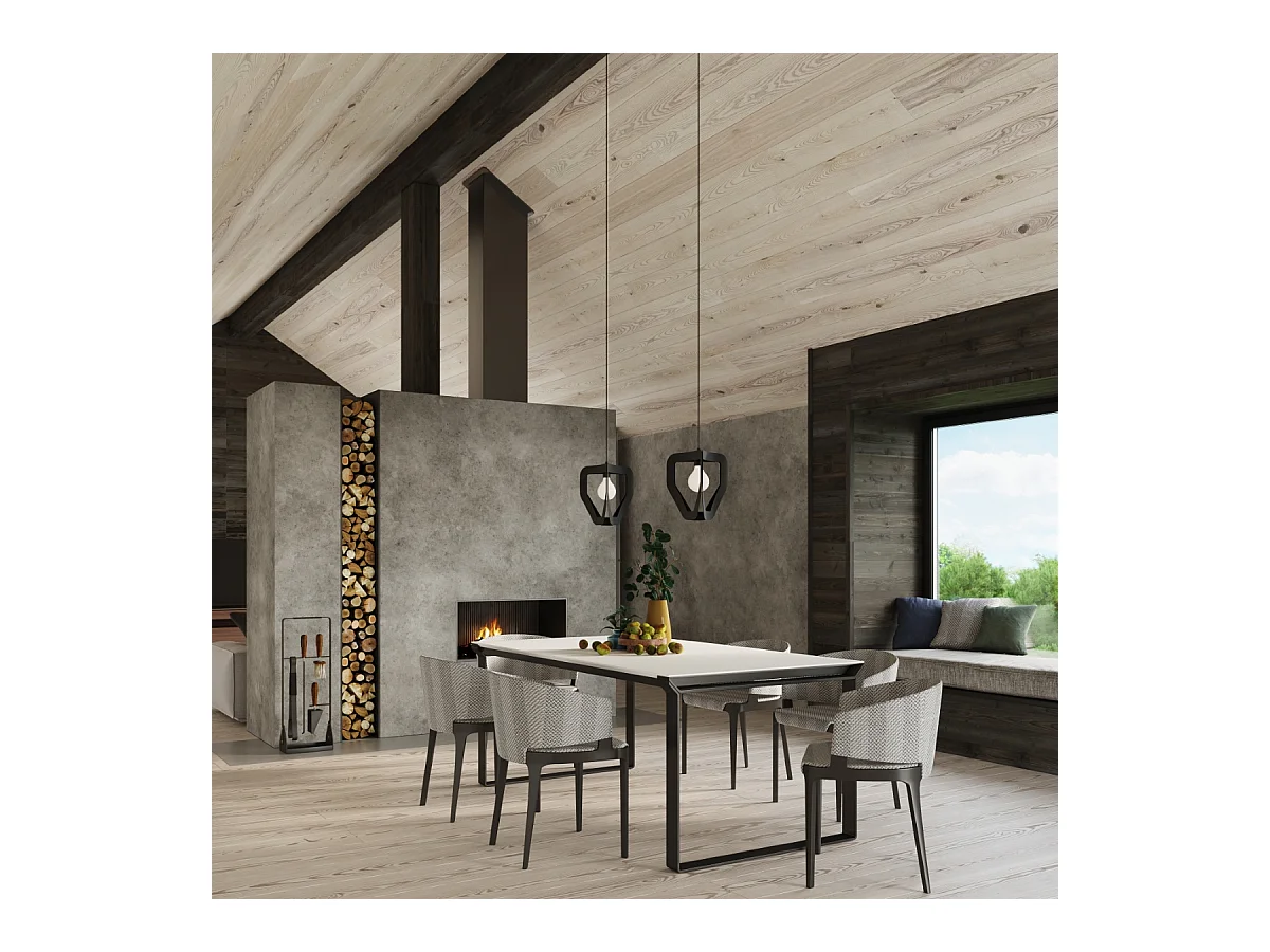 Sollux TRES Lampe à suspension moderne en fil de fer noir E27